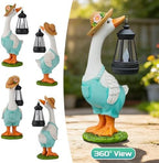 Solar Garden Statues Goose, Farmhouse Goose Outdoor Lawn and Garden Statue - Image 5