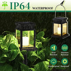 SOLPEX Solar Lanterns Outdoor Waterproof, 8 Pack Solar Lights Outdoor LED Hanging Lantern Lights, Candle Effect Decorative Lights with Stakes for Outside, Garden, Patio, Porch, Yard, Pathway - Image 6