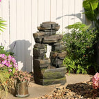 Bumilgar Arch Garden Fountain with LED Lights, 26.4 in Stacked Rock - Image 5