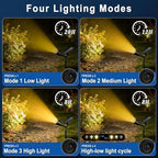 WELALO Solar Lights Outdoor Waterproof Flag Spotlights 10 Pack (Warm White) - Image 3
