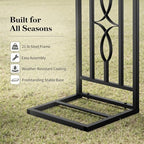 Metal Garden Arch, Heavy Duty Garden Trellis for Climbing Plants, with Enlarged Base for Stability, Ideal for Wedding Arches & Party Decorations, 55" W x 86" H - Image 5