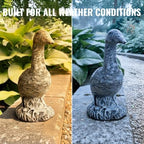 OLOMA Concrete Goose Garden Statue Outdoor Lawn Decor Handmade Realistic Cement Waterflown Bird Sculpture Weather Resistant Yard Ornament Farmhouse Garden Accent Patio Porch Landscaping Decoration - Image 7
