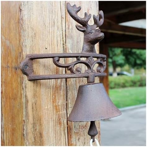 Cast Iron Dinner Bell, Cast Iron Doorbell, Outdoor Church School Antique Vintage Style Large Cast Iron Dinner Farm Bell Cast Iron Doorbell - Image 2