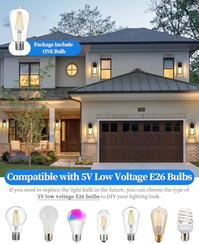 17" Solar Porch Lights Outdoor, with Motion Sensor, 2 Packs, Black - Image 6
