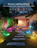 Govee Outdoor Flood Lights 2, RGBIC IP66, Wired 8 Pack - Image 5