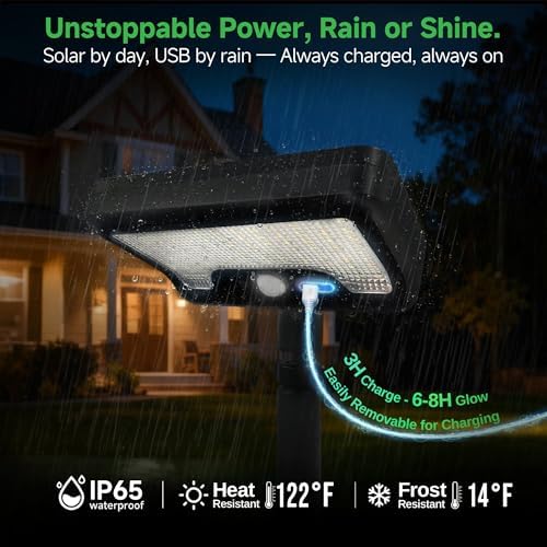 Solar Motion Sensor Pathway Lights - Warm & Daylight Selectable Path Light 3 Modes, IP65 Waterproof Black LED Garden Lighting with Remote Control for Outside Landscape Walkway (4 Pack) - Image 5