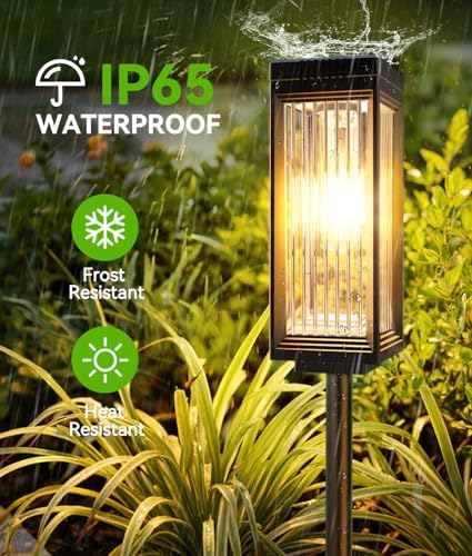 ELECLINK Solar Pathway Lights Outdoor, 4 Pack Upgraded Solar Lights Outdoor Waterproof, Bright Up to 15 Hrs Auto On/Off Garden Light for Yard Patio Lawn Path Walkway Driveway Outside Decor - Image 4