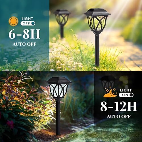 6 Pack Solar Lights (Solar Lights Outdoor Garden Cold White) - Image 3