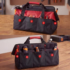 Sanwuta 3 Pack 18 Inch Tool Bags, Side Gusset, Red, Army Green, Blue - Image 4