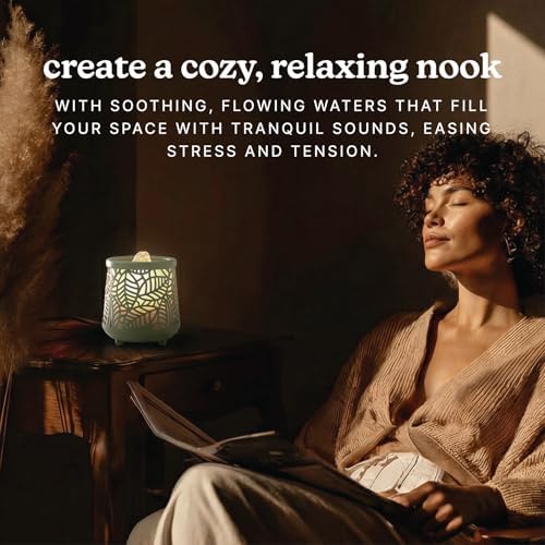 Homedics Indoor Relaxation Fountain with Light & Natural Sound (Green) - Image 5