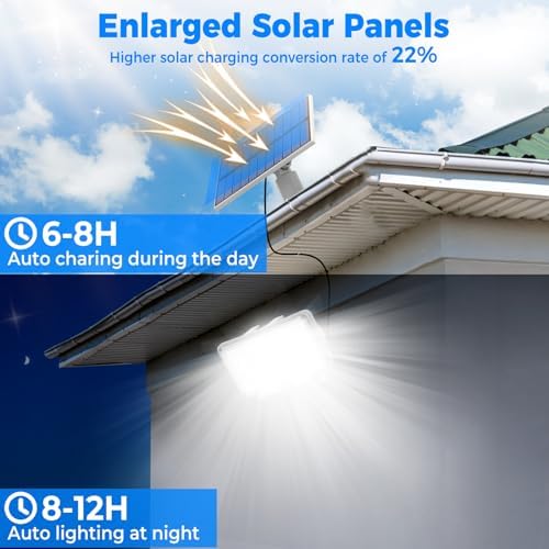 Peasur 318 LED Solar Motion Lights Outdoor Waterproof with 16.4 FT Cable - Image 5