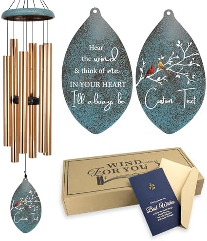 ASTARIN Personalized Sympathy Wind Chimes Deep Tone, 35inch Cardinal Wind Chimes, in Loving Memory of Dad/Mom, Memorial Gifts for Funeral Condolences(Produced in Texas) by Astarin