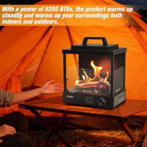 8200 BTU Propane Portable Gas Fire Pit and Heater - Image 4