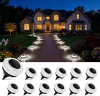 8 Pack Solar Ground Lights Outdoor, Pathway Lights, Cold White by Unknown
