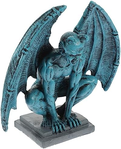 Gothic Resin Statue with Wings Unique Garden Decor for Lawn and Home Multipurpose Demon Figurine for Outdoor and Indoor Display Holidays and Special Occasions by OSOLADY