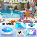 9000mah Rechargeable Floating Pool Fountain with Light Show & Anchor -1PC - Image 5