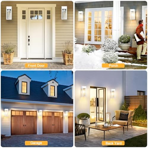 Porch Lights with GFCI Outlet, Outdoor Wall Light Fixtures, 2Pack - Image 6