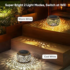 Outdoor Solar Lanterns Patio Decor: 4 Pack Bronze Waterproof Solar Lights - Image 3