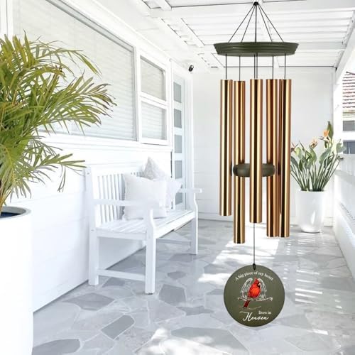 Personalized Cardinal Memorial Wind Chimes Lives in Heaven - Image 7
