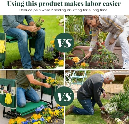 RAIN SPIRIT Garden Kneeler and Seat Gifts Foldable Gardening Stool - Image 3