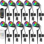 HIBOITEC RGBW Low Voltage Landscape Lighting 10P with Remote Connectors by HIBOITEC