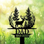 Personalized Hunter Grave Marker Deer Hunter Dad Memorial Memorial Garden Stake 8-24 inch Hunter Dad Loss Gift, Hunter Memorial Gift Loss of Loved One (Deer Hunter Dad Memorial) - Image 4