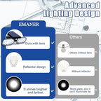 EMANER Motion Lights Solar Powered, Outdoor Flood Lights Stay On or Motion On/Off, Dusk to Dawn Security Solar Light, Covers up to 40ft Distance Landscape Spotlights for Garden Backyard Path, 8-Pack - Image 3
