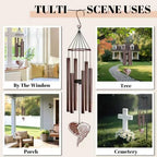 Indoor/Outdoor Memorial Wind Chime — A Heartfelt Gift for Retirement, Friendship, New Home, Thanks & Remembrance | Tunable Low-Pitch Tubes, 37.4 Inches | Ideal for Balcony, Garden, or Patio - Image 6