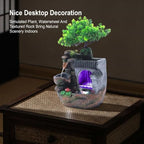 Tabletop Water Fountain, LED Rockery Waterfall Decor, 11.81 in Resin Accent - Image 6