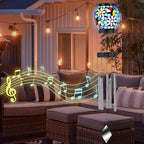 VOREEN Solar Wind Chimes with Gentle Chime Sound, Blue Mosaic Glass Lantern for Outdoor, Calming Night Glow & Relaxing Breeze Melody, Waterproof Porch Yard Garden Decor, Memorial & Sympathy Gift - Image 6