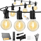 Brightown 75FT 36LED Solar String Lights Outdoor with Remote & USB Port by Brightown