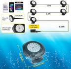 T-SUN Pond Lights LED Underwater 16M Colors with App and Remote 5 Pack - Image 2