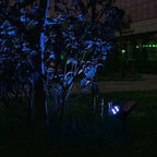 Solar Landscape Lights, 4 LED Solar Spotlights 2 in 1 Waterproof Security Light Solar Lights Outdoor for Tree,Patio,Yard (Blue) - Image 3