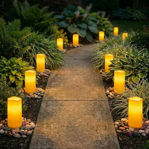 Homemory Outdoor Waterproof Flameless LED Candles with Remote Timer, 6 Pack - Image 4