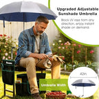 Garden Kneeler and Seat with Umbrella,Heavy Duty Gardening Bench and Stool - Image 3