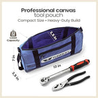 HAWKRY Heavy Duty Canvas Tool Bag Set of 2 – Waterproof Canvas Zipper Pouch, Garden Tool Bag, Construction Bags Heavy Duty, Small Zipper Pouch, Motorcycle Tool, Multipurpose Fishing Bag - Image 2