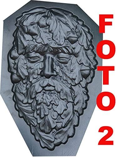SvitMolds Mold Green Man face Plaque Old Man Tree Wood Spirit Faces Greenman D31 - Image 2
