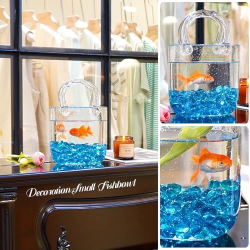 10LB Ocean Blue Flat Glass Marbles for Vase Filler, Mancala Stones - Image 4