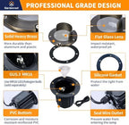 Gardenreet Brass Well Light - 12V Outdoor Waterproof LED In-Ground Landscape Lighting, Low Voltage Replaceable Bulb Ip65 Fixture, Antique Bronze for Garden Pathway Tree Without MR16 Bulb - Image 2