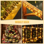 Solar Outdoor String Lights - 300LED Rope Light Waterproof IP65 8 Modes (Warm White, 99ft/30M) - Image 5