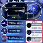 Anordsem Solar Firework Lights Outdoor Garden Fairy Lights 4 Pack Colorful - Image 3