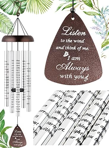 Fabuday 32'' Sympathy Wind Chime Memorial Gift for Loss of Loved One Bronze by Fabuday