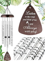Fabuday 32'' Sympathy Wind Chime Memorial Gift for Loss of Loved One Bronze by Fabuday