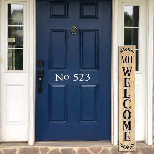 Unwelcome Porch Sign Go Away For Front Door Wooden Vertical Standing Hanging Decorations Spring Summer Farmhouse Outdoor Yard Housewarming Present 8x64inch - Image 6