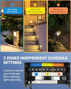 DEWENWILS 200W Low Voltage Transformer with 3 Independent Control Outputs, Landscape Transformer with Timer and Photocell Sensor, 120V AC to 12V/14V AC, Weatherproof, ETL Listed - Image 4