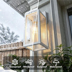 Outdoor Wall Sconces, White Large Exterior Waterproof Wall Lights, 15 inch - Image 7
