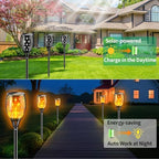 YoungPower Solar Outdoor Torch Lights Flickering Flame, 43" Outdoor Path Lights Waterproof Torch for Garden Yard Patio, 8 Pack - Image 3