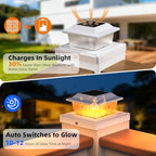 Solar Post Cap Lights, White, 4x4/5x5, 6-Pack - Image 2