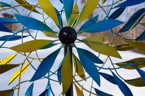 Chalily Meteor Explosion Garden Wind Spinner Outdoor Spinners for yard decoration and sculpture extra large metal spinning kinetic art giant lawn decorations solar wind power sculptures decor no motor - Image 4
