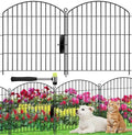 Decorative Garden Fence 32in (H) x22ft (L),Arched Metal No Dig by HEYRSUN